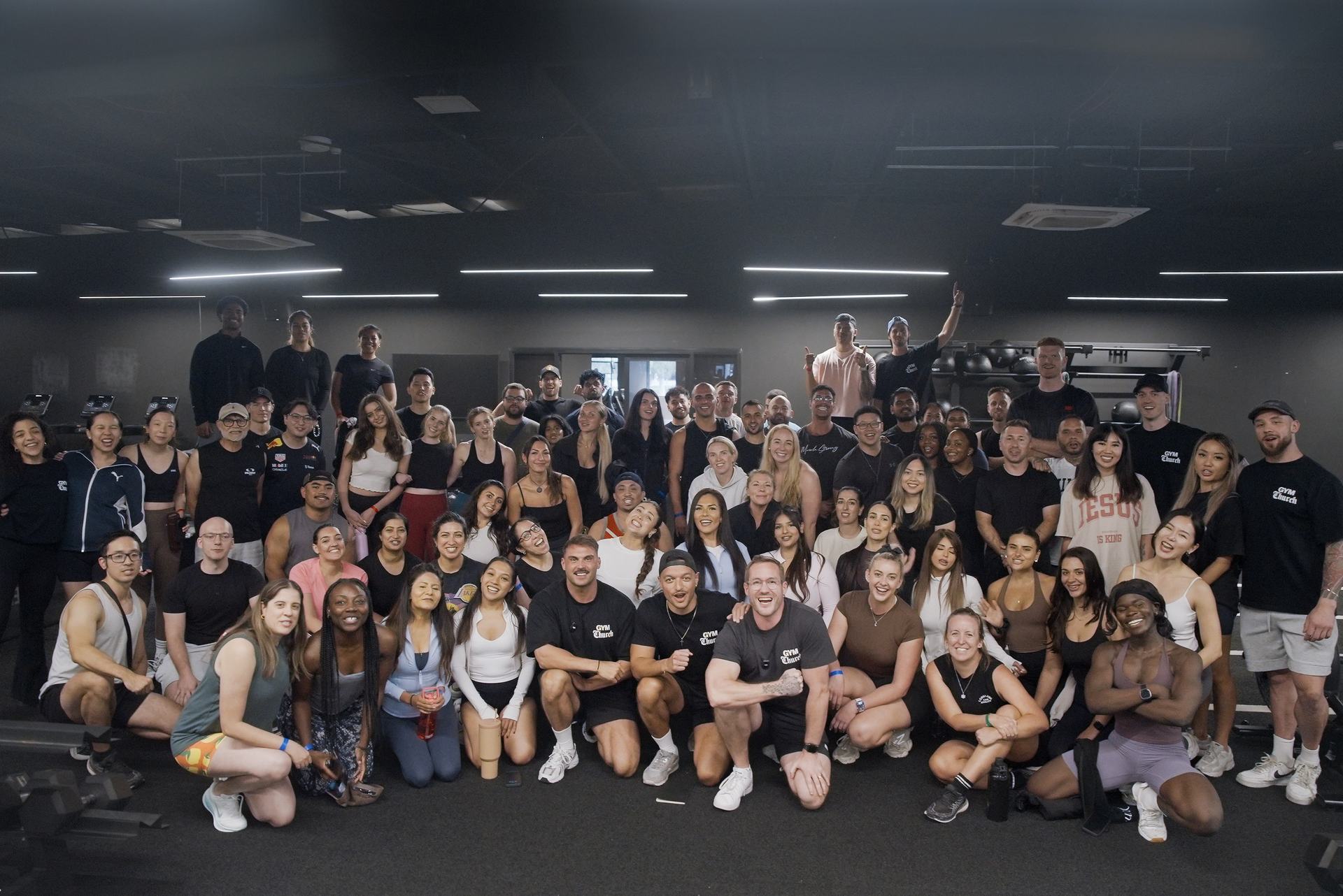Hundreds of men and women gathered at a Gym Church event