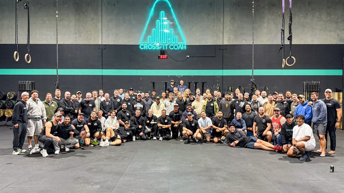 The men of the Launching Pad gathered at CrossFit COAH on the Gold Coast
